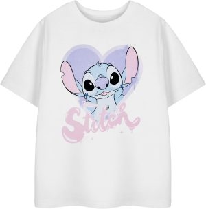 Disney Lilo & Stitch Girls T-Shirt | Kids Short Sleeve Graphic Tee OPTIONS | Cute Cartoon Character Apparel | Comfortable Cotton Top for Kids & Teens | Movie Merchandise Gift