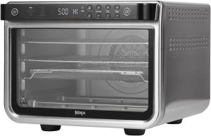 Ninja Foodi 10-in-1 Multifunction Oven, Fast Mini Oven, Countertop Oven, 10 Cooking Functions, Air Fry, Pizza, Grill, Roast, Bake, Toast, Bagel & more, Make Family-Size Meals, Silver/Black DT200UK