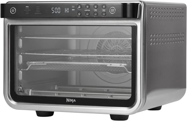 Ninja Foodi 10-in-1 Multifunction Oven, Fast Mini Oven, Countertop Oven, 10 Cooking Functions, Air Fry, Pizza, Grill, Roast, Bake, Toast, Bagel & more, Make Family-Size Meals, Silver/Black DT200UK