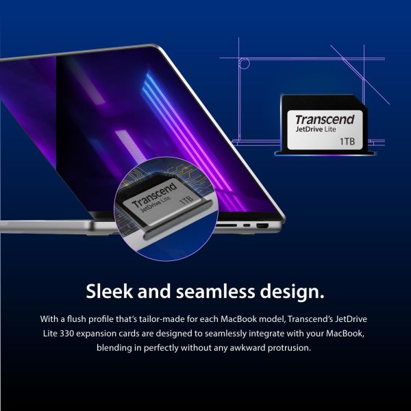 ⁦Transcend 512GB JetDrive Lite 330 MacBook Pro 14" & 16" 2021 & MacBook Pro Retina Display 13" 12-E15 TS512GJDL330⁩ - الصورة ⁦4⁩