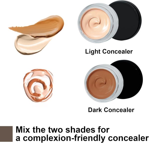 ⁦Khazna Full Coverage Waterproof Concealer Skin Concealer Set for Scars, Dark Spots, Vitiligo, Long Lasting Body Makeup⁩ - الصورة ⁦4⁩