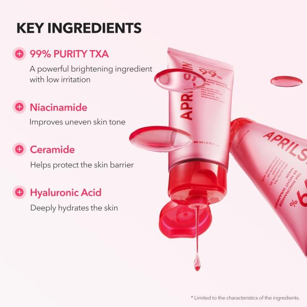 ⁦APRILSKIN TXA Niacinamide 99 Overnight Wrapping Mask | 99% High-Purity TXA+Niacinamide for Uneven Skin Tone | Overnight Skin Booster for Toning Care, Firming & Pore Care | 80ml, 2.70 fl.oz.⁩ - الصورة ⁦4⁩