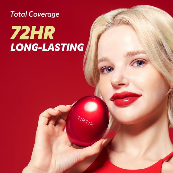 ⁦TIRTIR Mask Fit Red Cushion Foundation | Japan's No.1 Choice for Glass skin, Long-Lasting, Lightweight, Buildable Coverage, Semi-Matte (30N Rich Honey, 0.63 Fl Oz (Pack of 1))⁩ - الصورة ⁦6⁩