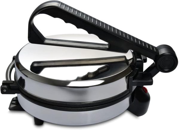 Non-Stick Electric Tortilla Maker - with Adjustable Switch and Indicator Light for Easy and Fast Preparation