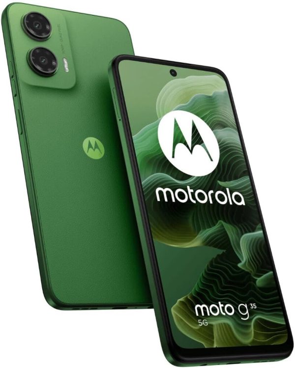 Motorola Moto G35 Dual-SIM 128GB ROM + 4GB RAM (GSM Only | No CDMA) Factory Unlocked 5G Smartphone (Leaf Green) - International Version