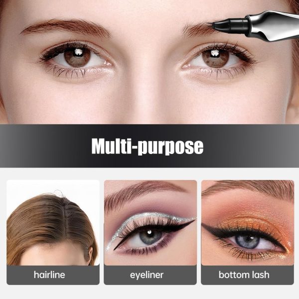 ⁦Excefore 3D Waterproof Double Tip Lower Eyelash Pencil, 2024 New Eyelash Pen, Dual Pronged Bottom Eyelashes Pen, Waterproof Liquid Eyeliner for Natural Makeup, 3PCS⁩ - الصورة ⁦6⁩