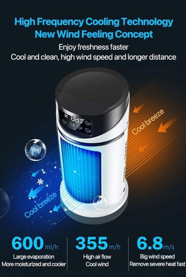 ⁦Arabest Portable Mini Air Conditioner, Air Cooler Fan, Water Cooling Fan, Air Conditioning air cooler For Office Mobile Air Conditioner⁩ - الصورة ⁦4⁩