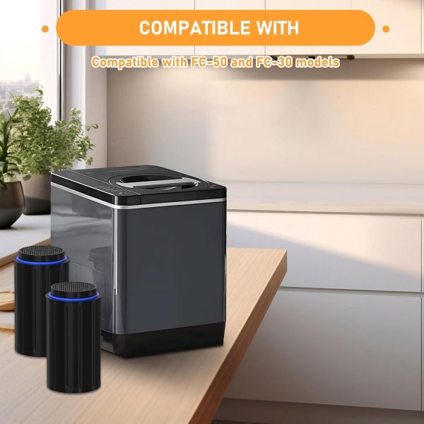 ⁦Allisfresh FC-50 Replacement Filters Compatible with Vitamix FoodCycler FC-50 and and FC-30 models, with Activated carbon filters, Pack of 4⁩ - الصورة ⁦4⁩
