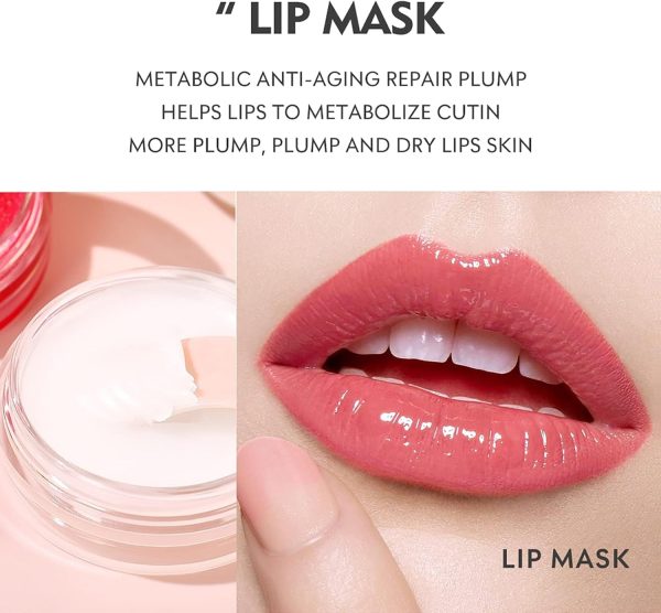 ⁦NALACAL Lip Care Kit, 3 Pcs Moisturizing Lip Mask, Exfoliating Lip Scrub and Lip Glow Oil, Shiny and Nourishing Lips, Dry Lips Treatment, Lip Care Plumping Makeup Set⁩ - الصورة ⁦3⁩