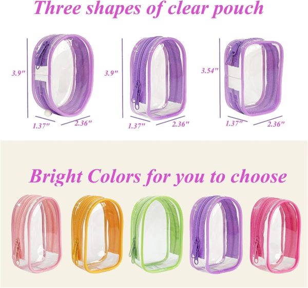 ⁦Clear Mini Figure Display Bag with Keychain - Portable Transparent Doll Carrying Pouch for Action Figures, Collectibles, Durable Travel Organizer with Key Ring Charm⁩ - الصورة ⁦5⁩
