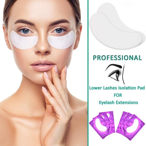 ⁦KASTWAVE Under Eye Pads, 50 Pair Eyelash Extension Lint Free Gel Patches for Beauty Salon False Eyelash Extensions Grafting (Purple)⁩ - الصورة ⁦3⁩