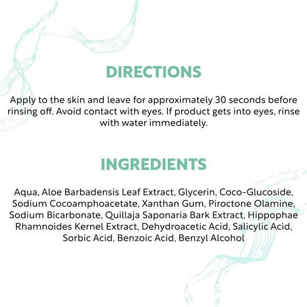 ⁦Clever Soap 1% Piroctone Olamine Face Wash With Salicylic Acid - Exfoliating, Foaming Facial Cleanser - Suitable For Seborrheic Dermatitis, Acne & Psoriasis - Fragrance Free Skin Care, For Men & Women⁩ - الصورة ⁦7⁩