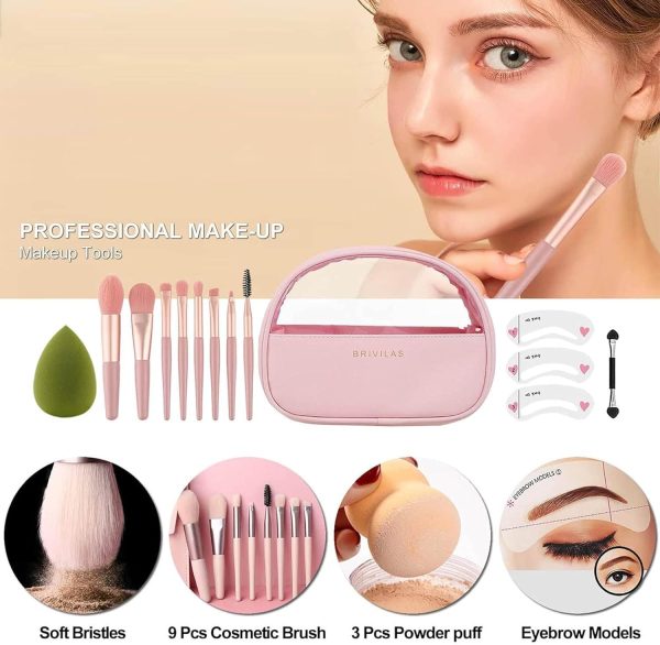 ⁦MISS ROSE M All In One Full Makeup Kit for Women, Multipurpose Makeup Sets, Beginners and Professionals Alike, Easy to Carry(Pink)⁩ - الصورة ⁦5⁩