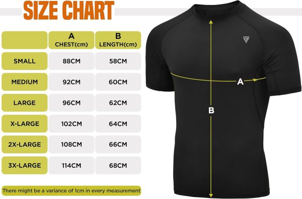 ⁦RDX Rash Guard MMA Compression Shirt, Tank Top Long Sleeve Half Sport Combat Tank Top for Surf, Training, Sparring, Running, Cycling, Sweat Martial Arts, Shirts, Swimming, Men's T-Shirt⁩ - الصورة ⁦6⁩