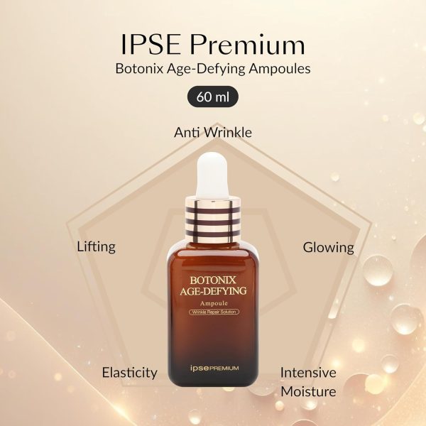 ⁦IPSE Premium Botonix Ampoule Face & Neck Serum 60ml - Korean Skin Care Anti Aging Facial Brightening Serum - Reduce Fine Line, Wrinkle with SNAP-8 Complex & 24k Gold⁩ - الصورة ⁦4⁩