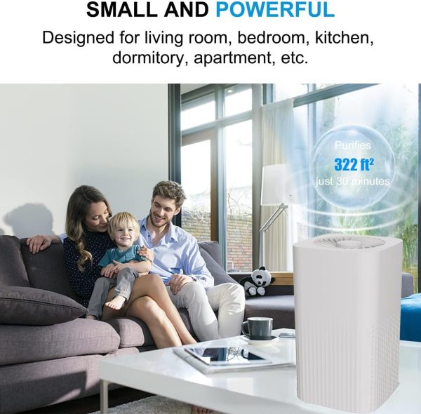 ⁦Air Purifiers for Bedroom Home HEPA Air Purifier Removes Smoke Pollen Pet Dander Allergies Odor Small Air Purifiers with Sleep Mode⁩ - الصورة ⁦5⁩