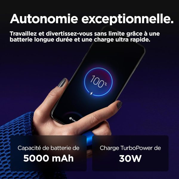 ⁦Motorola Moto G55 Dual-SIM 256GB ROM + 8GB RAM (GSM Only | No CDMA) Factory Unlocked 5G Smartphone (Smoky Green) - International Version⁩ - الصورة ⁦7⁩