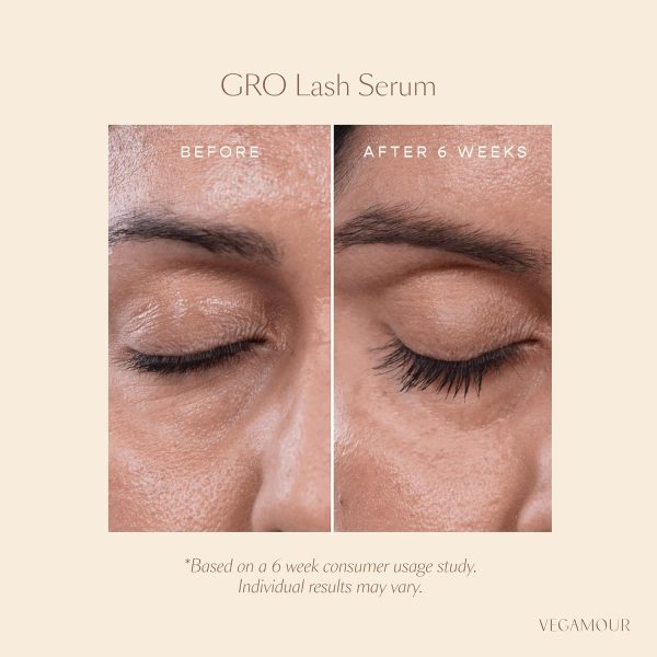⁦VEGAMOUR GRO Lash Serum, Eyelash Enhancer, Vegan Eyelash Serum for Fuller, Thicker Looking Lashes in as Soon as 30 Days, 3 ML⁩ - الصورة ⁦5⁩
