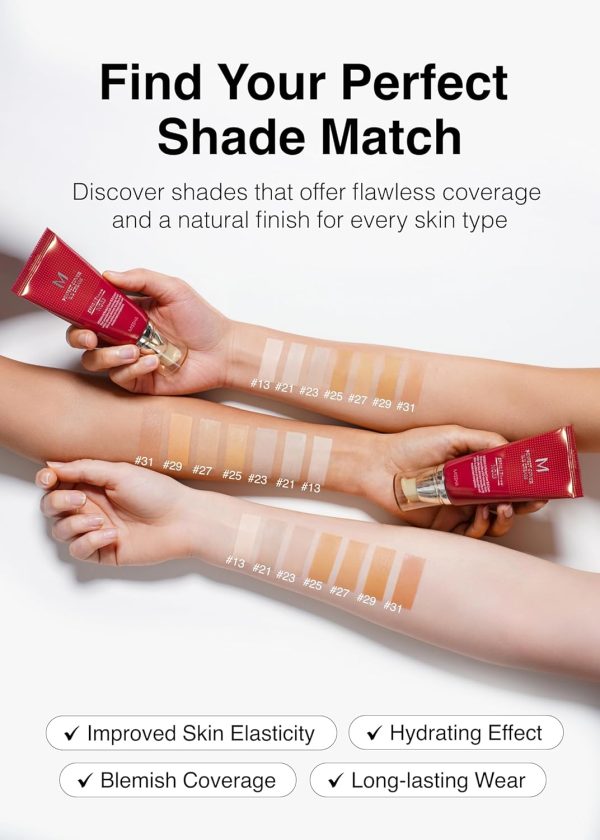 ⁦Missha M Perfect Cover BB Cream SPF 42 PA+++ (13 Bright Beige), Amazon Code Verified for Authenticity, 50ml, Concealing Blemishes, dark circles, UV Protection⁩ - الصورة ⁦6⁩