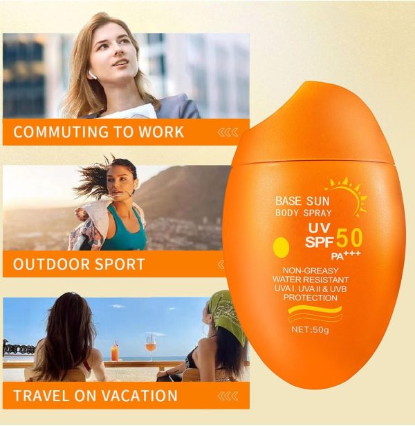 ⁦MarlaMall SPF50+ Sun Protection Summer Body Sun Protection Waterproof Sun Protection Summer Sunscreen Natural Plant Face Sun Care, 50g⁩ - الصورة ⁦5⁩