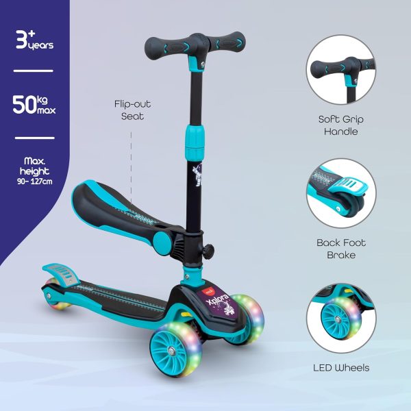 ⁦The Moon Brand Xplora Baby/Kids 3 Wheel Scooter⁩ - الصورة ⁦2⁩