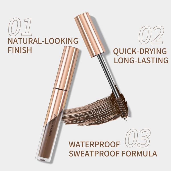 ⁦NALACAL Waterproof Tinted Brow Gel - Long-Lasting, Smudge-Resistant Eyebrow Shaping Makeup Gel - Liquid Thickening, Volumizing Brow Mascara in 02 Light Brown⁩ - الصورة ⁦5⁩