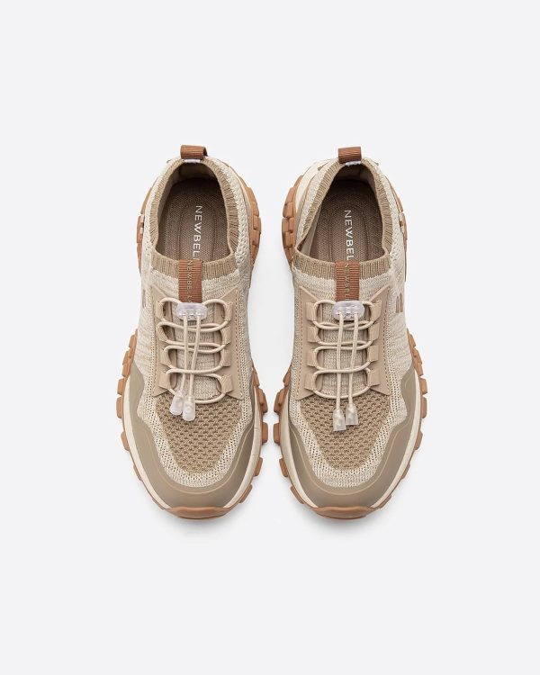 ⁦NEWBELLA Women’s Rover 2.0 Fashion Sneakers – Slip-On Breathable Knit Trainers with Chunky Sole, Casual Walking Shoes for Daily Street Style⁩ - الصورة ⁦5⁩