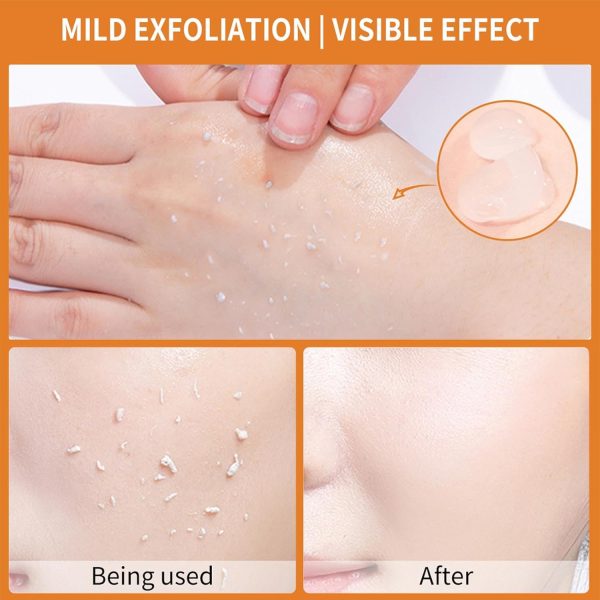 ⁦Orange Exfoliating Gel, Moisturizer Face Body Scrub Gel,Deep Cleansing Moisturizing Facial Exfoliator,Natural Orange Peeling Gel Face Scrub (2PCS)⁩ - الصورة ⁦6⁩
