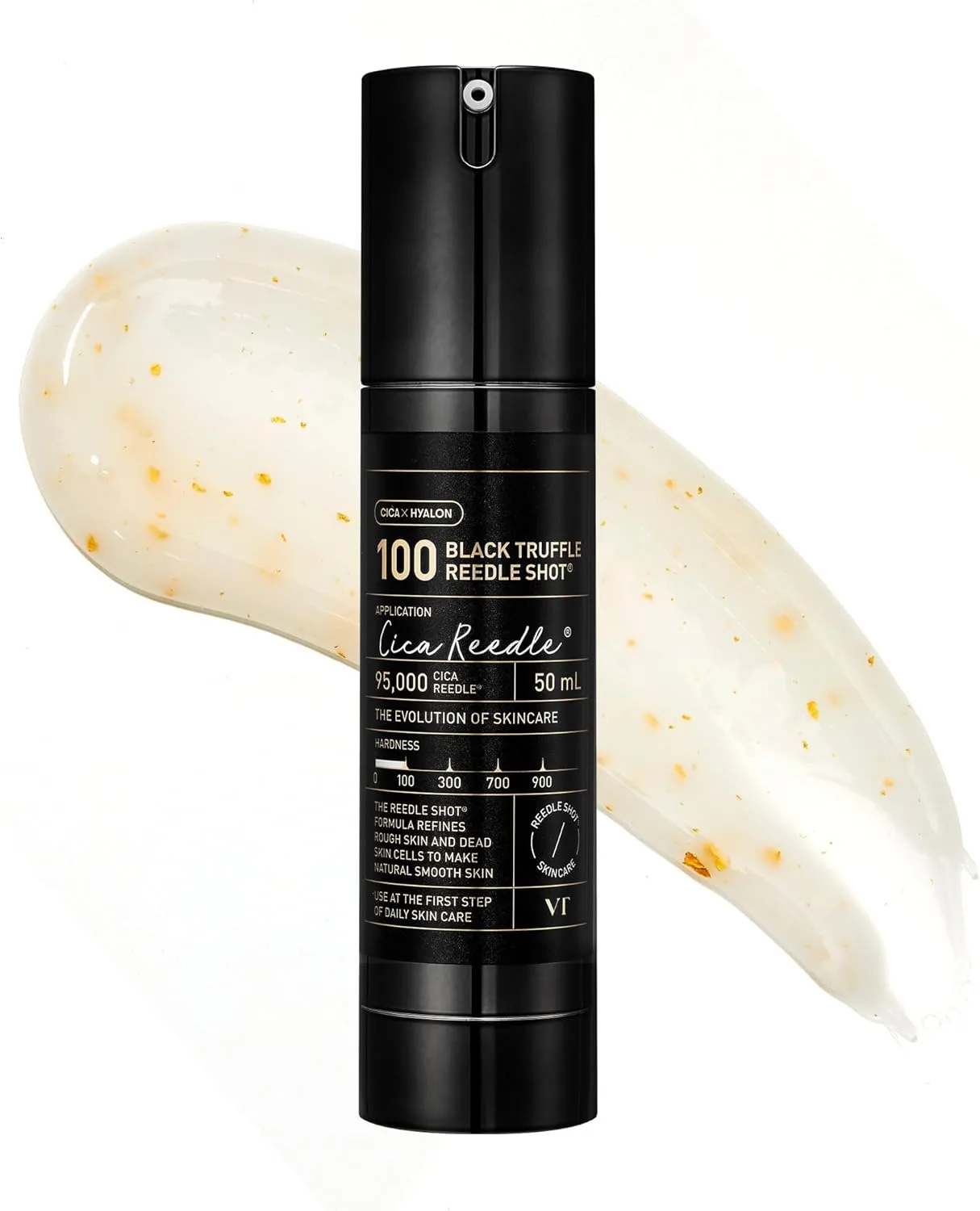 VT COSMETICS Black Truffle Reedle Shot 100, Spicule Microneedling Serum, Anti-Aging Exosome Serum with 24K Gold, Exfoliation, Smooth & Glass Skin, Korean Skin Booster, 1.69 fl. oz. (50ml)