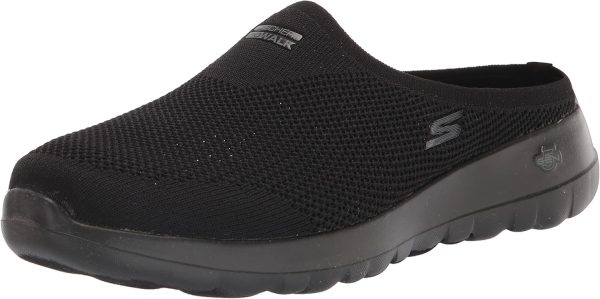 Skechers Performance Womens Go Walk Joy Quiet Sunset Mule Black/Black, 40 EU