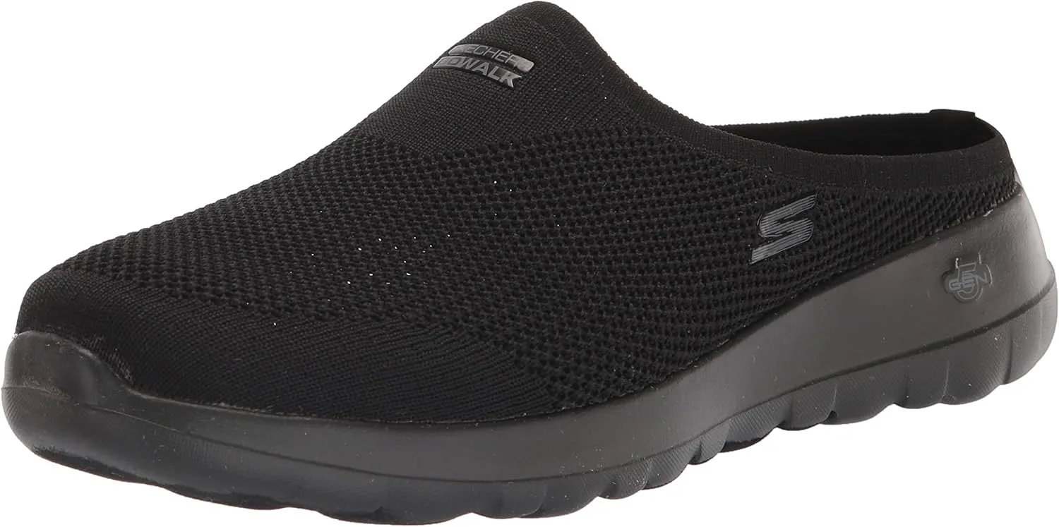 Skechers Performance Womens Go Walk Joy Quiet Sunset Mule Black/Black, 40 EU