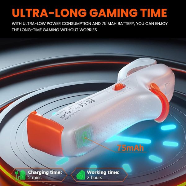⁦Mobile Gaming Triggers,1 Piece Mobile Game Controllers Plug and Play,Call of Duty Mobile for iOS and Android Phone 4.7-6.5 inches Game Trigger for PUBG/Fortnite/COD(White)⁩ - الصورة ⁦6⁩