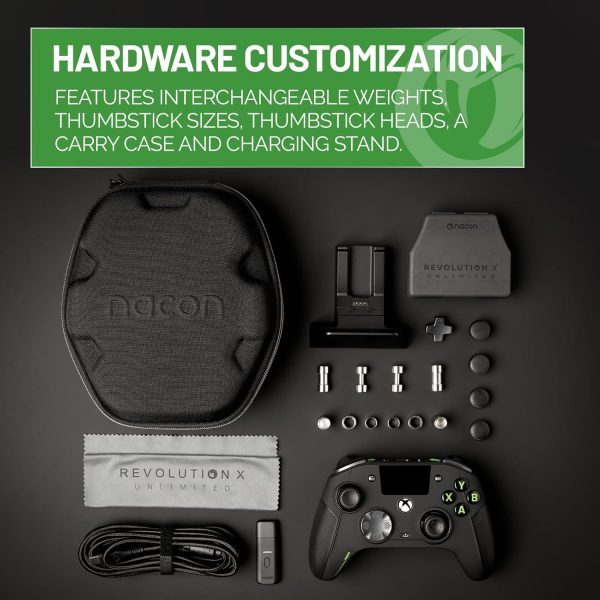 ⁦NACON Revolution X Unlimited Advanced Precision Controller Officially Licensed for Xbox Series X | S, Xbox One, Windows 10/11 PC & Android - Wired and Wireless - Charging Station⁩ - الصورة ⁦7⁩