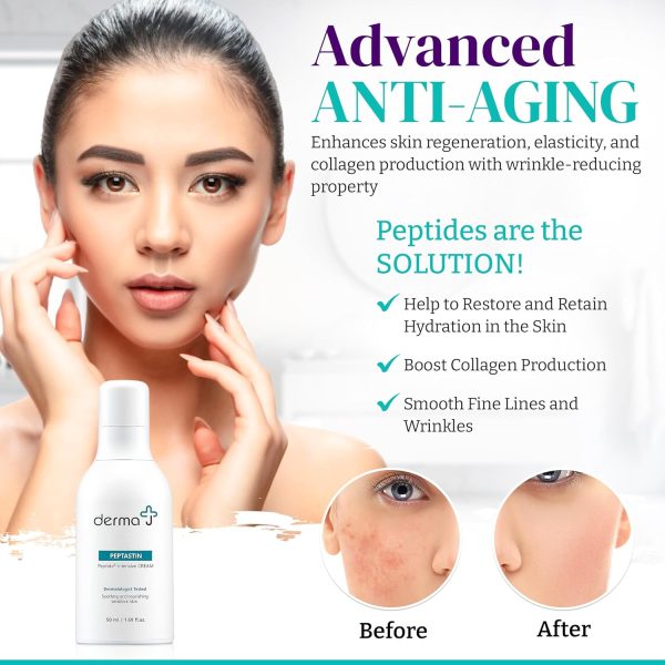 ⁦derma J Premium Face Cream: Enriched with Collagen-Boosting Peptides for Advanced Skin Recovery & Brightening Effects - Dermatologist's Choice for Intensive Care (1.69 Oz)⁩ - الصورة ⁦9⁩