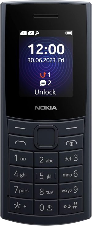 Nokia 110 2nd Edition Dual-SIM 128MB ROM + 64MB RAM (GSM Only | No CDMA) Factory Unlocked 4G/LTE Cellphone (Blue) - International Version
