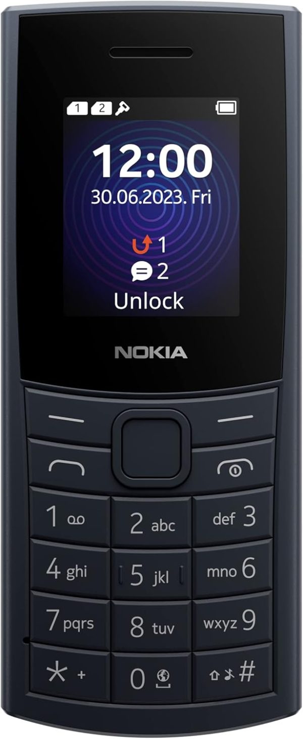 Nokia 110 2nd Edition Dual-SIM 128MB ROM + 64MB RAM (GSM Only | No CDMA) Factory Unlocked 4G/LTE Cellphone (Blue) - International Version