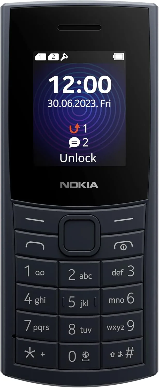 Nokia 110 2nd Edition Dual-SIM 128MB ROM + 64MB RAM (GSM Only | No CDMA) Factory Unlocked 4G/LTE Cellphone (Blue) - International Version