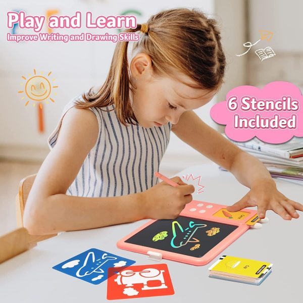 ⁦DMG TECH Audible Learning Toy, 224 PCS Talking Flashcards, Audible Flash Cards with Sound Effects, LCD Writing Tablet Educational Learning, Words Toys,Toddlers Birthday Gift for 2-7 Years Kids PINK⁩ - الصورة ⁦6⁩