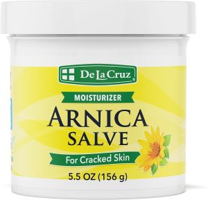 De La Cruz Arnica Salve, Foot Cream for Dry and Cracked Feet and Moisturizing Hand Lotion for Dry Hands, 24 Hour Moisture for Dry and Rough Skin - JUMBO SIZE 5.5 OZ