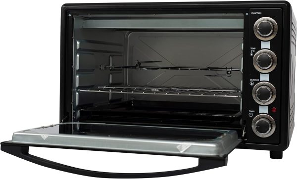 ⁦Techno Best Electric Oven with Convection Function, 60 Liter Capacity, Black⁩ - الصورة ⁦3⁩