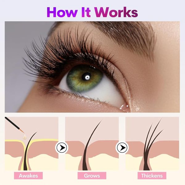 ⁦Natural Eyelash Treatment Serum, 10ml Cold Pressed Castor Oil for Eyelash Growth & Strengthening, Gentle Formula for Sensitive Skin⁩ - الصورة ⁦6⁩