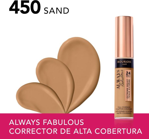 ⁦Bourjois Always Fabulous Sculptor Concealer, 450 Sand, 10ml⁩ - الصورة ⁦4⁩