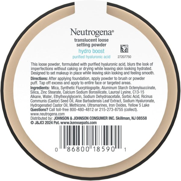 ⁦Neutrogena Hydro Boost Translucent Loose Setting Powder with Purified Hyaluronic Acid, .44 oz⁩ - الصورة ⁦6⁩