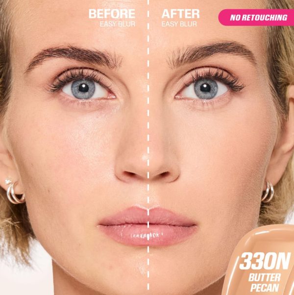 ⁦HUDABEAUTY Original Easy Blur Natural Airbrush Foundation 30 ml by Bella (330N BUTTER PECAN, 30 ml (Pack of 1)⁩ - الصورة ⁦2⁩