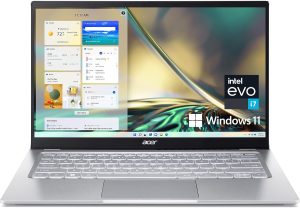Acer Swift 3 Intel Evo Thin & Light Laptop | 14" QHD 100% sRGB | Intel Core i7-1260P | Intel Iris Xe Graphics | 16GB LPDDR4X | 512GB SSD | Killer Wi-Fi 6E AX1675 | Windows 11 Home | SF314-512-78JG