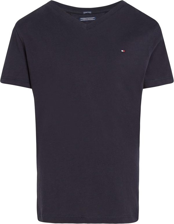 Tommy Hilfiger Boy's Basic Vn Short Sleeves S/S Knit Tops