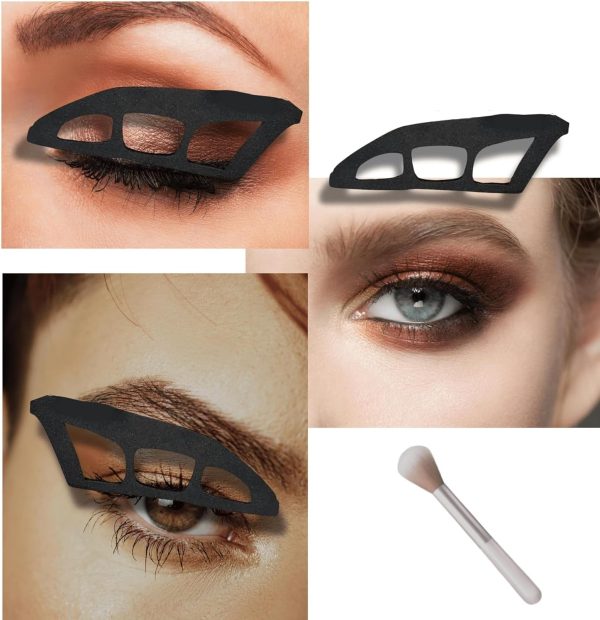 ⁦YelaJoy Eyetour Eyeshadow Tool - 2-Pack Eye Makeup Aid & Eyeliner Template, Quick Make-Up Stencils with Brush for Perfect Eye Looks⁩ - الصورة ⁦6⁩
