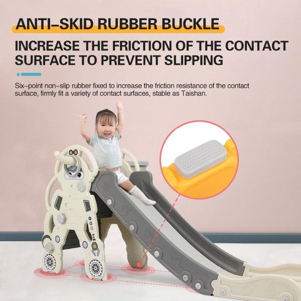 ⁦DMG Kids Slide, Indoor Outdoor Kids with Basketball Hoop Garden Slide, Toddlers Climber Freestanding Slides, for Age 1-6 Play Slide Children⁩ - الصورة ⁦8⁩