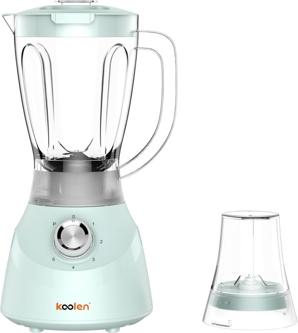 Koolen Electric Blender 600W, 1L Capacity, 5 Speeds, Green