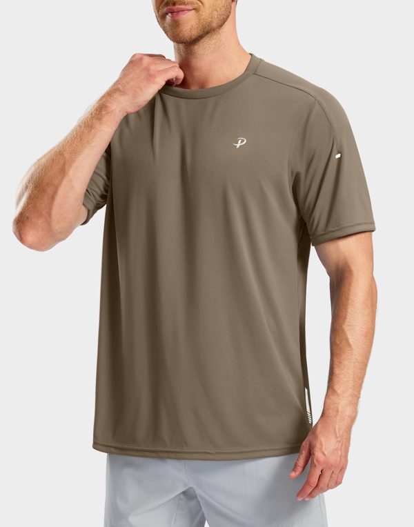 ⁦Pudolla Men's Workout Running T-Shirts Lightweight Quick Dry Athletic Gym Shirts for Men Short Sleeve Sport Tee Tops⁩ - الصورة ⁦4⁩